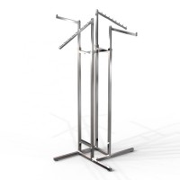 Clothes arm 4 way clothing display rack for shop