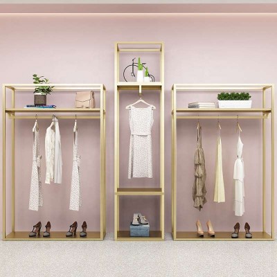 Ladies Clothes Shop Interior Design Furniture Clothing Store Display Rack Set Fashion Clothing Display Rack