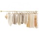 Fashion Interior Design Gold Garment Metal Wall Mounted Hanging Rail Display Rack Retail Clothing Shop