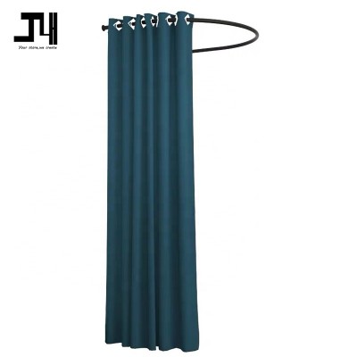 Wall Mounted Metal Curved Curtain Rod Display Rack For Dressing Room