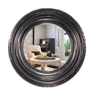 MOK round decorative frame wall black mirror for bathroom